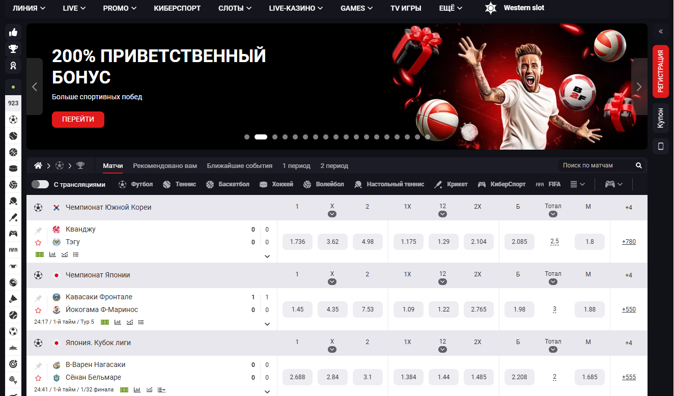 Главная страница официального сайта Bet2Fun